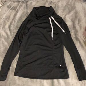 cowl neck athletic sweater